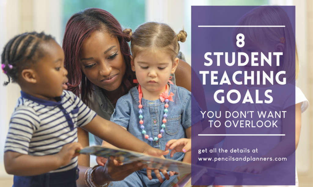 African american teacher crouches down to show 3 small, diverse children showing them a poster or paper with learning materials, she smiles as the students point to the page