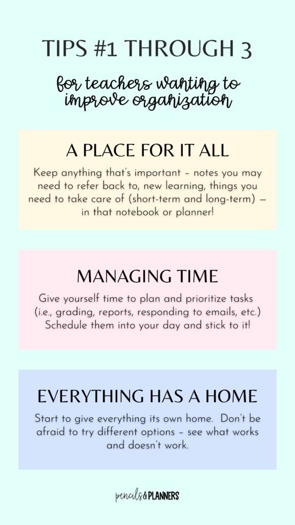 a visual list of the first 3 tips in this blog post with a line from that paragraph or section.